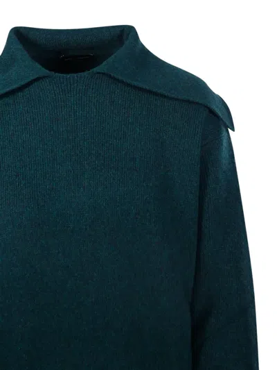 Roberto Collina High Neck Sweater In Green