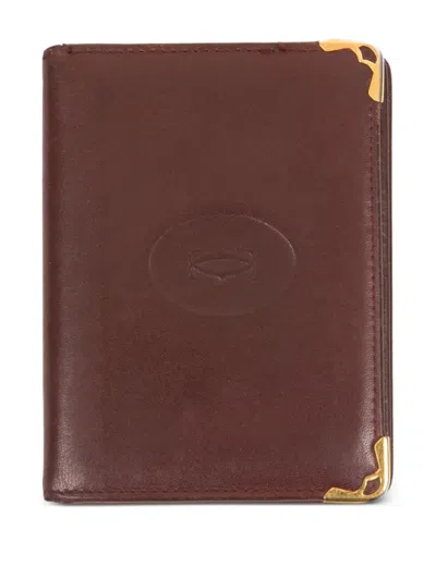 Pre-owned Cartier 1990s Leather Wallet In Red