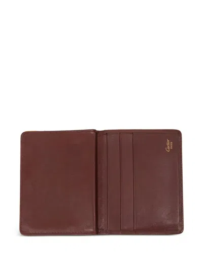 Pre-owned Cartier 1990s Leather Wallet In Red