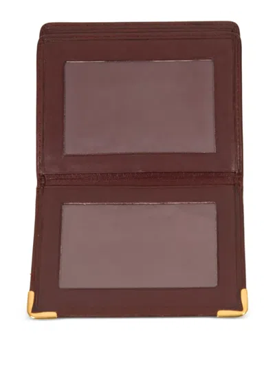 Pre-owned Cartier 1990s Leather Wallet In Red