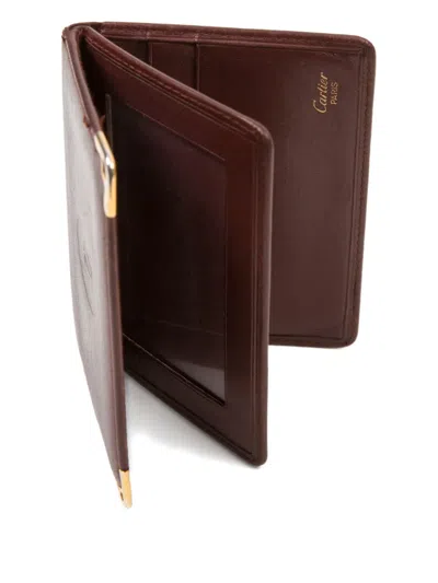 Pre-owned Cartier 1990s Leather Wallet In Red