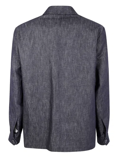 Pt Torino Button-down Jacket In Blue