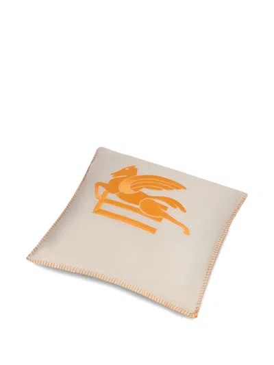 Etro Home Pegaso-embroidered Cushion (45cm X 45cm) In Neutrals