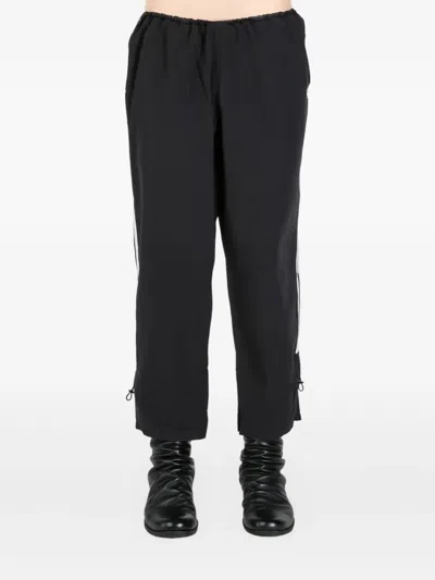 Prototypes Striped Straight-leg Trousers In Black