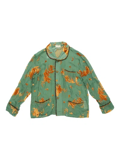 Communs Silk Shirt In Green