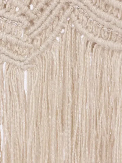 Brunello Cucinelli Crochet Midi Skirt In Neutrals