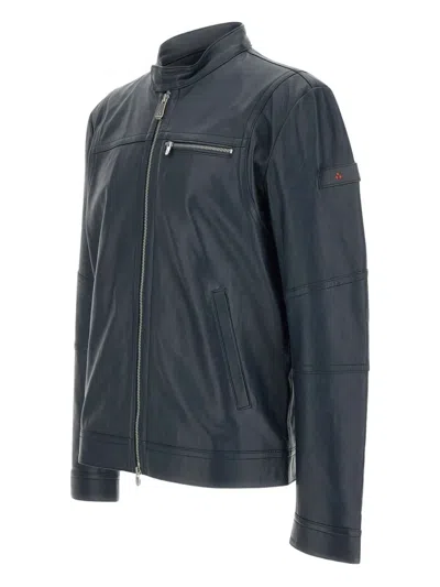 Peuterey Zip-up Bomber Jacket In Blue
