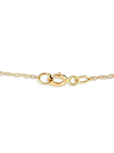 Pre-owned Lb Exclusive 14kt Yellow Gold Diamond And Blue Topaz Pendant Necklace