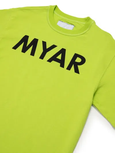 Myar T-shirt In Cotone Deadstock Con Logo  In Green