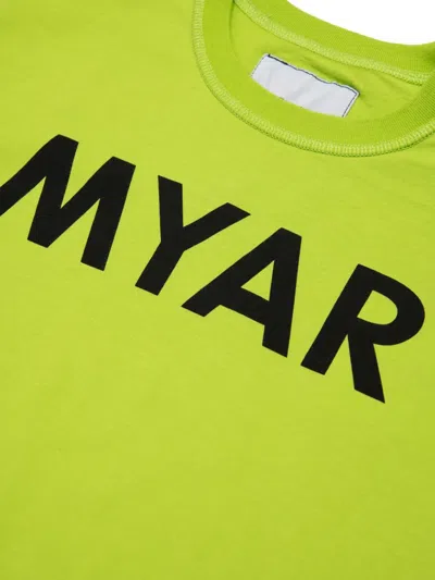 Myar T-shirt In Cotone Deadstock Con Logo  In Green