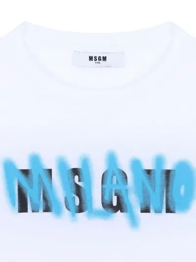 Msgm Logo-print T-shirt In White