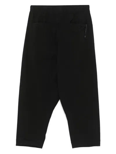 Transit Cotton Cropped Trousers In Black
