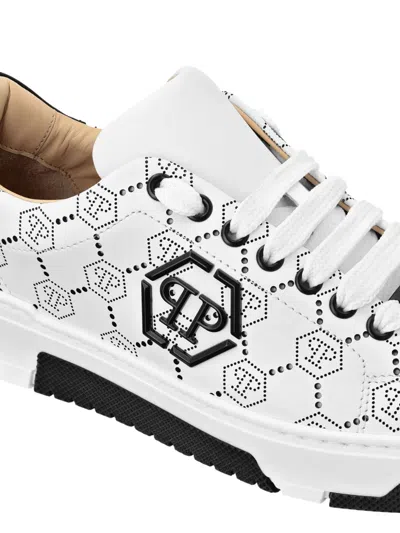 Philipp Plein Monogram Leather Sneakers In Multi