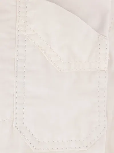 Comme Des Garçons Tao Notched-collar Trench Coat In Neutrals