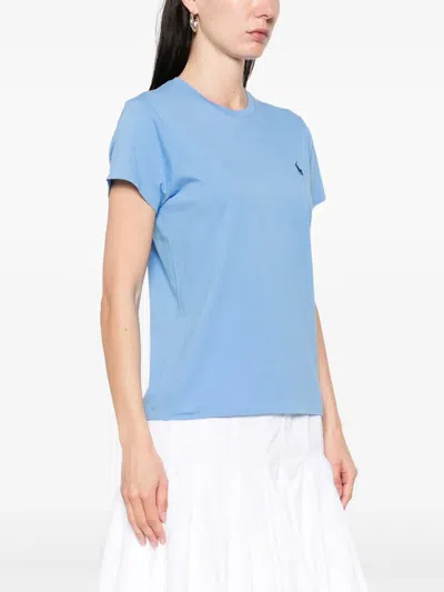 Polo Ralph Lauren Cotton Jersey Crewneck T-shirt In Blue
