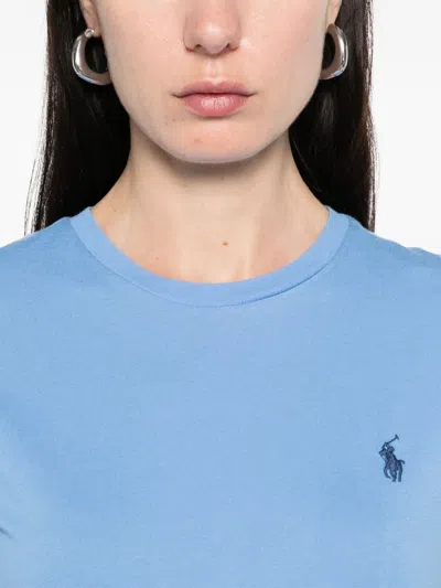 Polo Ralph Lauren Cotton Jersey Crewneck T-shirt In Blue