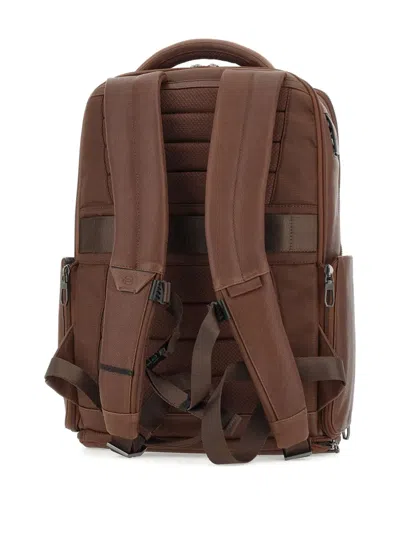 Piquadro 15.6” Laptop Holder Backpack In Brown
