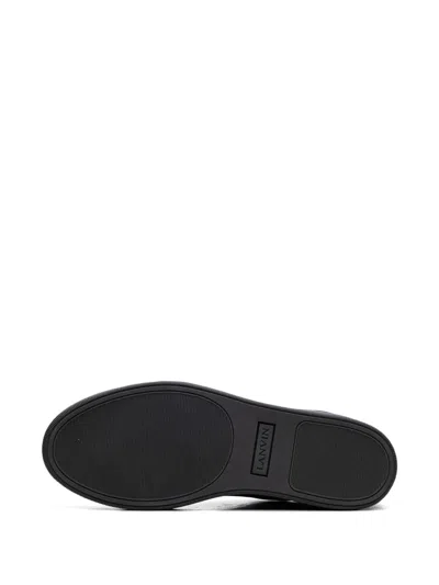 Lanvin Dbb1 Matte Cap Toe Low Top Sneaker In Burgundy Suede In Grey