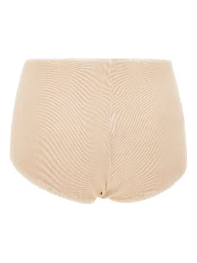Blumarine Cotton Culotte Rhinestone Shorts In Pink