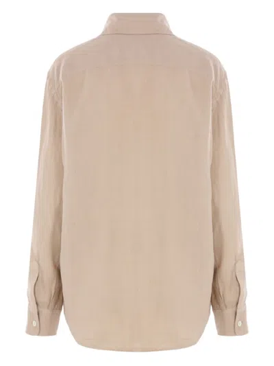 Aspesi Linen Shirt In Neutrals
