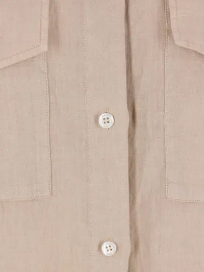 Aspesi Linen Shirt In Neutrals