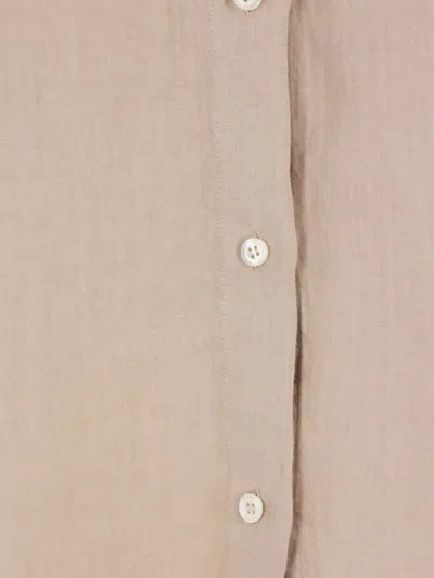 Aspesi Linen Shirt In Neutrals