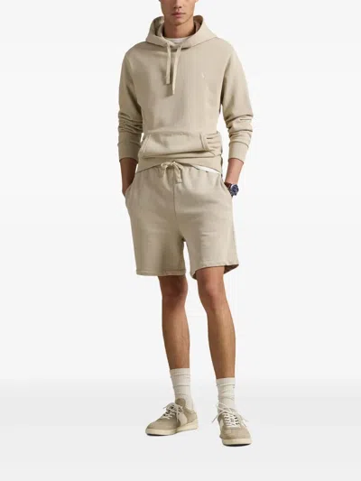 Polo Ralph Lauren Hooded Sweatshirt Kangaroo Pocket In Neutrals
