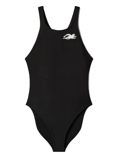 Tory Burch Racerback Bodysuit In Black