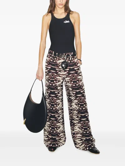 Tory Burch Racerback Bodysuit In Black