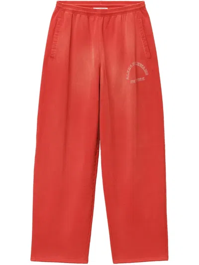 Alexander Wang Logo Oversized Sweatpants In Red