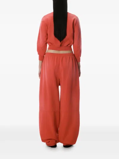 Alexander Wang Logo Oversized Sweatpants In Red