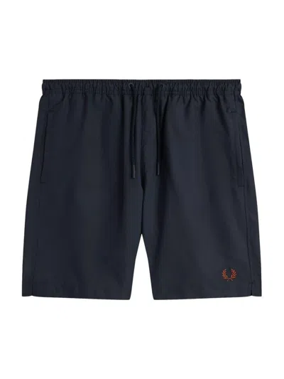 Fred Perry Boxer Swimsuit In Blue