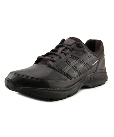Asics Gel-foundation Workplace Men 4e Round Toe Leather Black Sneakers' In Brown