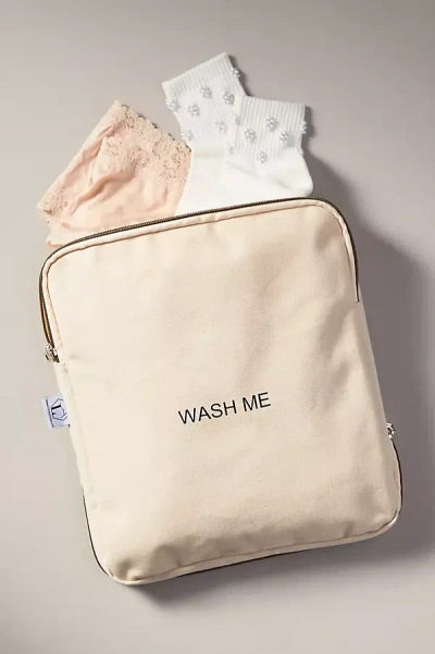 By Anthropologie Canvas Laundry Bag Packing Cube In Neutral
