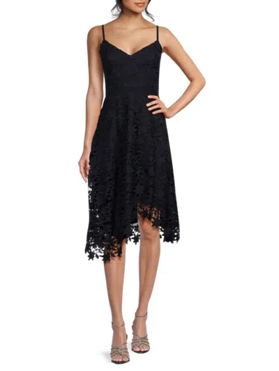 Eliza J Lace A-line Dress In Navy