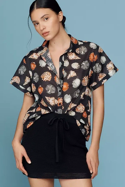 Maeve The Henrietta Buttondown Surf Shirt By  In Black
