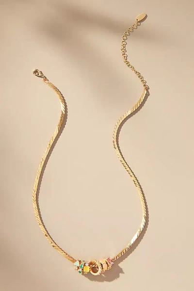 By Anthropologie Charmed Up Snake Chain Necklace In Gold