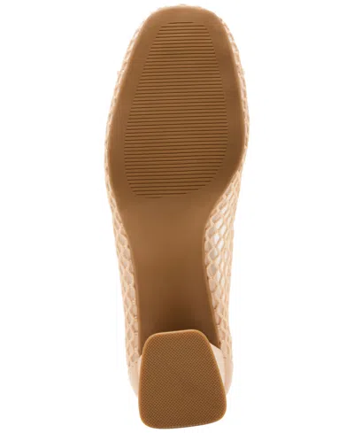Madden Girl Emily-m Mesh Block-heel Ballet Pumps In Natural Mesh