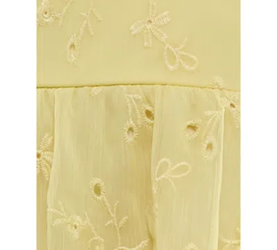 Trixxi Juniors' Keyhole-front Tiered Sleeveless Mini Dress In Yellow