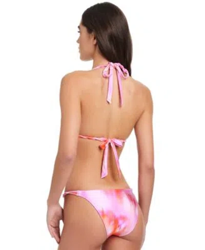 Red Carter Womens Braided Strap Triangle Bikini Top Hipster Bikini Bottoms In Sweet Perfume Multi