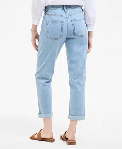 Style & Co Women's High Stretch Mid-rise Girlfriend Jeans, Exclusively At Macy's In Light Bell