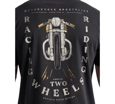 Buffalo David Bitton Men's Motorcycle Graphic T-shirt In Black