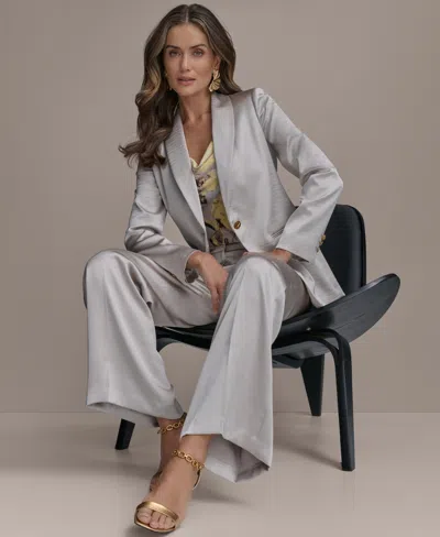 DONNA KARAN WOMEN'S SATIN ONE-BUTTON BLAZER 