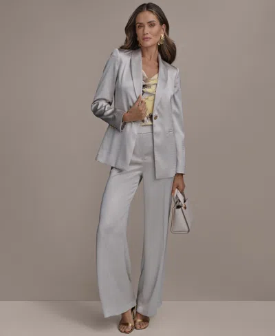 DONNA KARAN WOMEN'S SATIN ONE-BUTTON BLAZER 