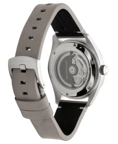 Spinnaker Men's Fleuss Automatic Gray Leather Strap Watch, 43mm In Brown