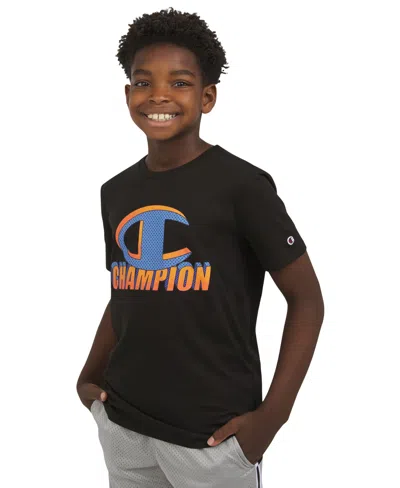 Champion Big Boys Logo Graphic Short-sleeve T-shirt In Black