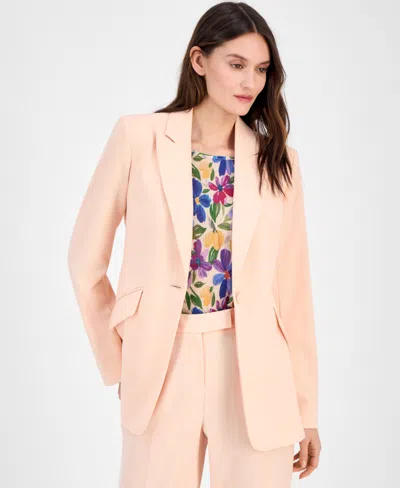 Tahari Asl Peak-lapel Button-front Jacket, Regular & Petite In Parfait