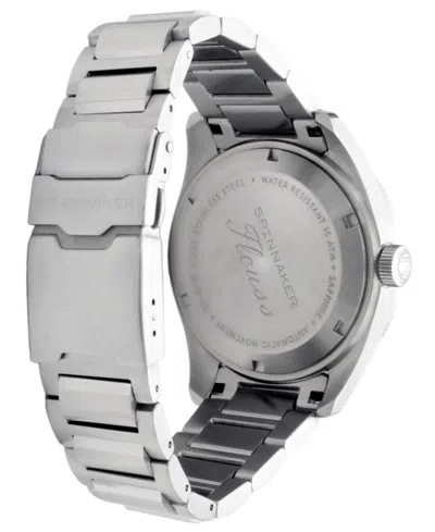 Spinnaker Men's Fleuss Automatic Severn Edition Solid Stainless Steel Bracelet Watch, 43mm In Black