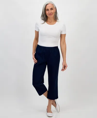 Style & Co Women's Mid-rise Pull-on Capri Pants, Regular & Petite, Exclusively At Macy's In Industrial Blue