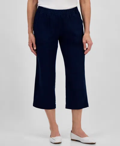 Style & Co Women's Mid-rise Pull-on Capri Pants, Regular & Petite, Exclusively At Macy's In Industrial Blue
